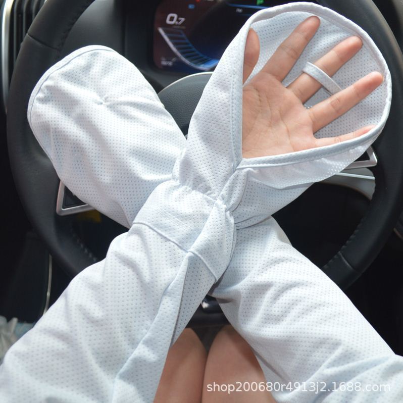 Sun Protection Ice Sleeve Gloves for Women, Summer Driving Essential, Loose Arm Guards, Uv Protection Ice Silk Sleeves