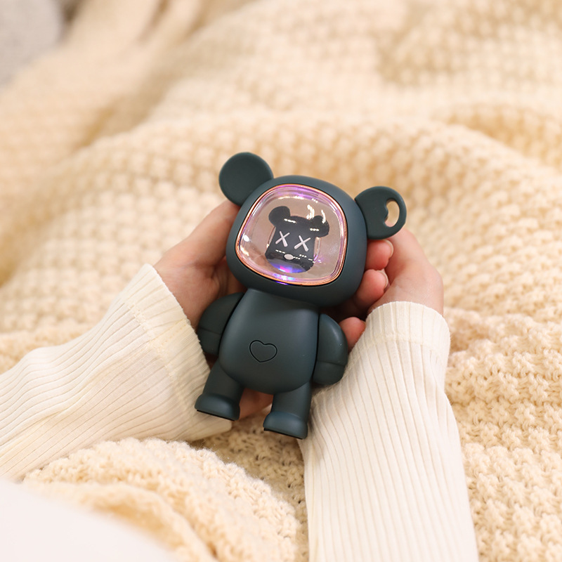 かわいい暴力的なクマのハンドウォーマー、ポータブルミニハンドウォーマー、USB充電式自己発熱グッズ、女の子へのプレゼント|undefined