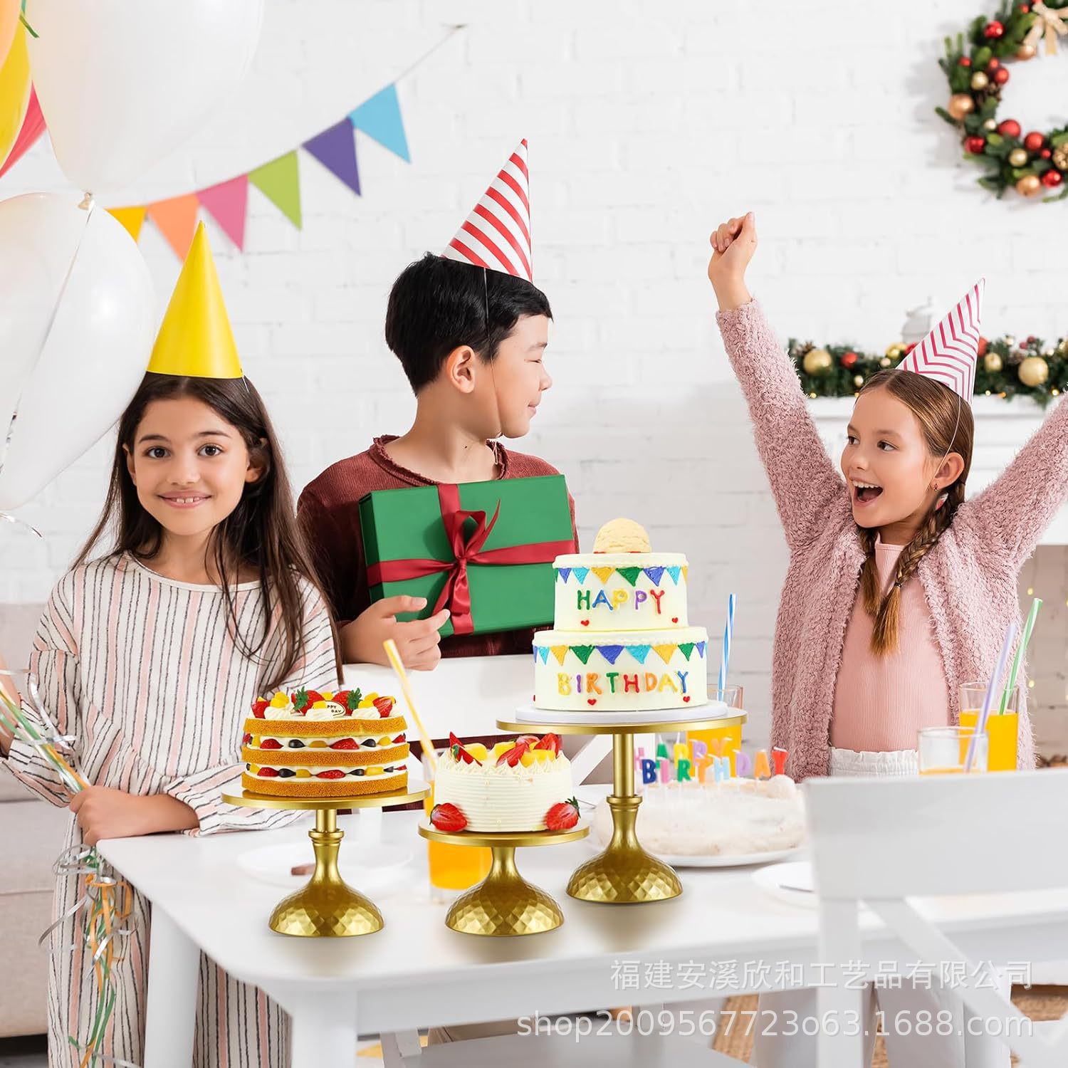 Estante de pastel de hierro forjado transfronterizo estante de exhibición de pastel de escuela secundaria baja mesa de postres de boda estante de pastel de props conjunto de estante de pastel