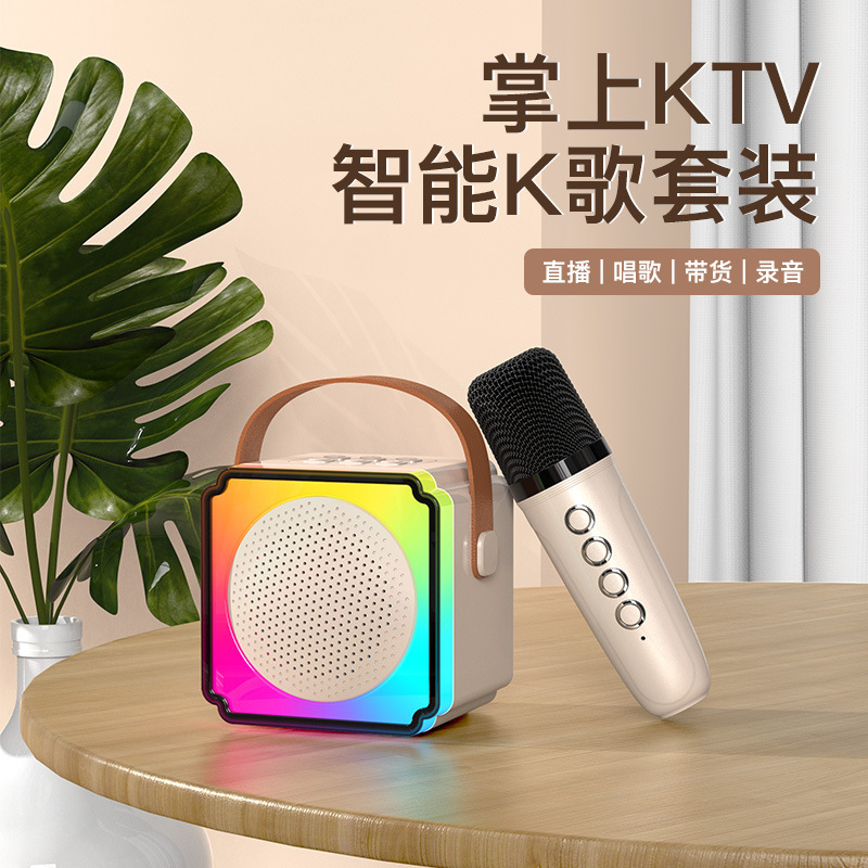 スポット P8 カラフルなカラオケオーディオ子供用シングルとダブルマイク Bluetooth スピーカーカラオケ統合オーディオホーム ktv スピーカー|undefined