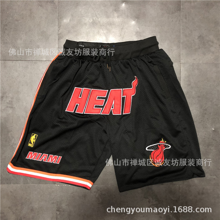 Basketball pants Heat JUST DON joint retro ball pants black sports pants a generation of Ebay