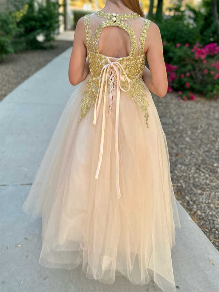 Niñas transfronterizas encaje caliente diamante vestido de princesa sin mangas vestido de niños espectáculo de cumpleaños desfile anfitrión vestido de prenda
