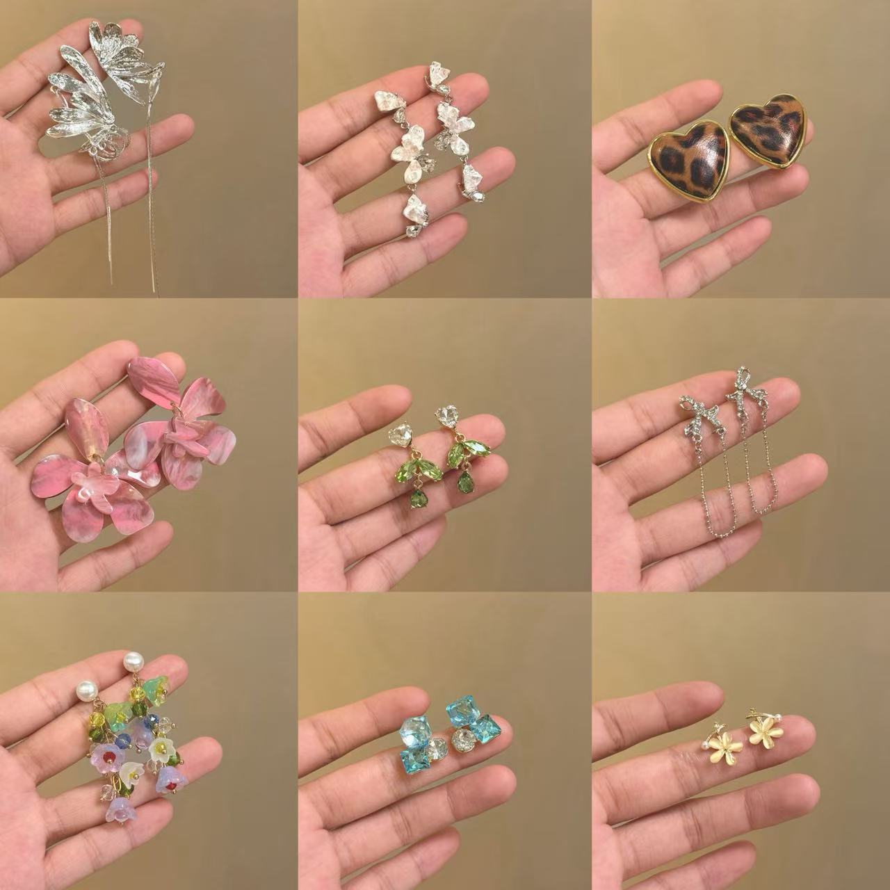 法式长款百搭精致吊坠耳环新款撞色设计轻奢通勤高级感无耳洞耳饰