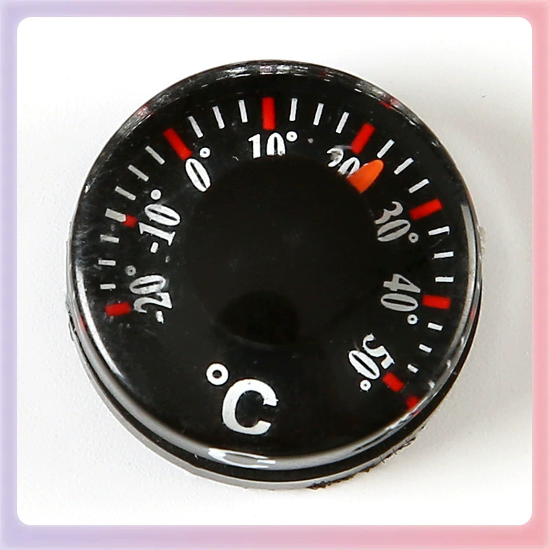 ✅Черный круглый термометр по Цельсию 20mm мини-крытый открытый универсальные фитинги с температурой