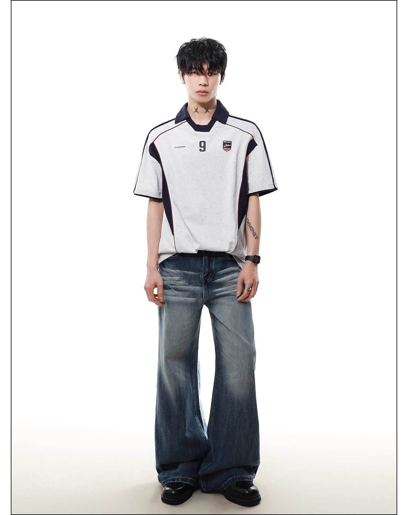 American College-style Letter Print Short-sleeve T-shirt For Men And Women, Summer Street Style Loose Casual Polo Shirt_viptrois.com