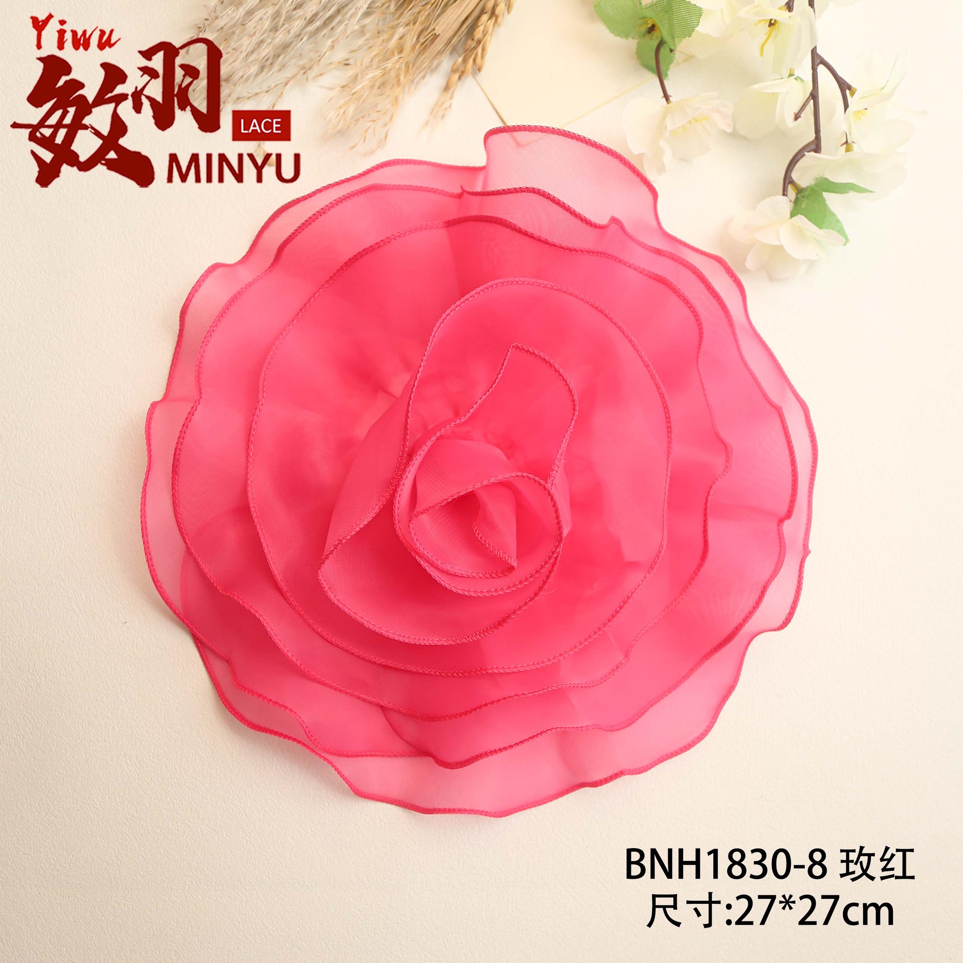 BNH1830-8 장미 붉은 장식 꽃