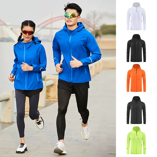 Spring and Autumn men's and women's outdoor sports casual lightweight windbreaker sun-proof clothes breathable coat top printing cross-border exclusive
