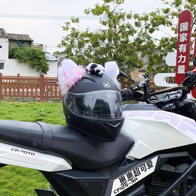 Motorcycle Helmet Decoration Creative Accessories Detachable Cute Cat Ears