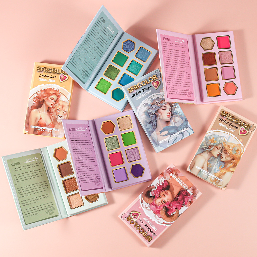 s.f.r color transfronterizo exclusivo para nuevos productos mate perla doce constelación de sombra de ojos set maquillaje al por mayor