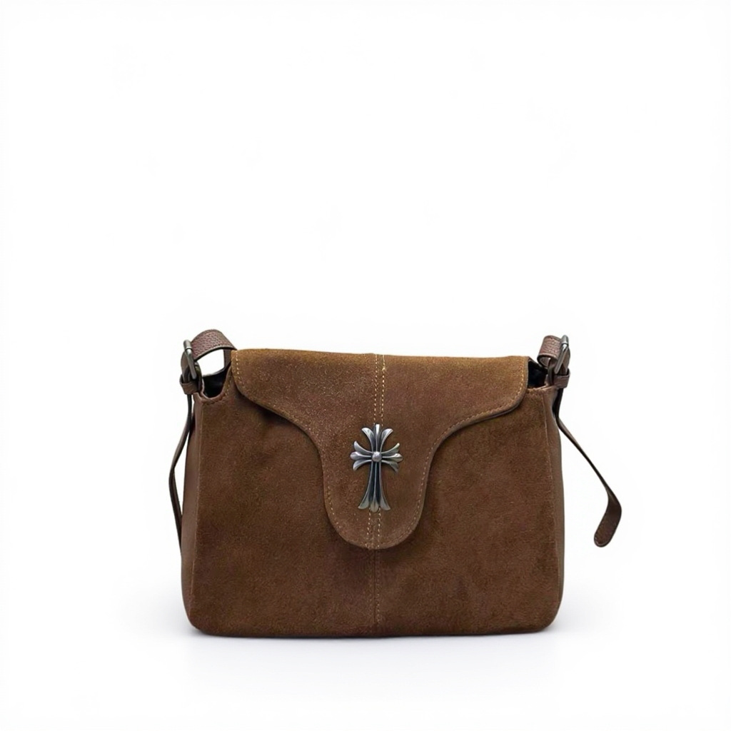 Luxury Style Suede Shoulder Bag For Women, Handbag And Crossbody Bag For Men, Textured Travel And Storage Bag - Thumbnail 5