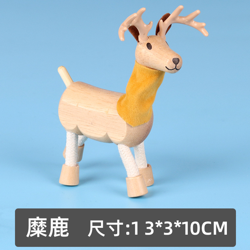 Juguetes de animales de pastizales de madera Juego de simulación para niños Muñecas de madera Granja forestal Juguetes de animales pequeños al por mayor