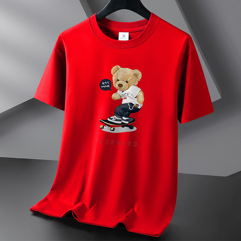 メーカー卸売り半袖tシャツ男性夏半袖新疆綿綿シャツ学生丸首ゆるいtシャツ代発