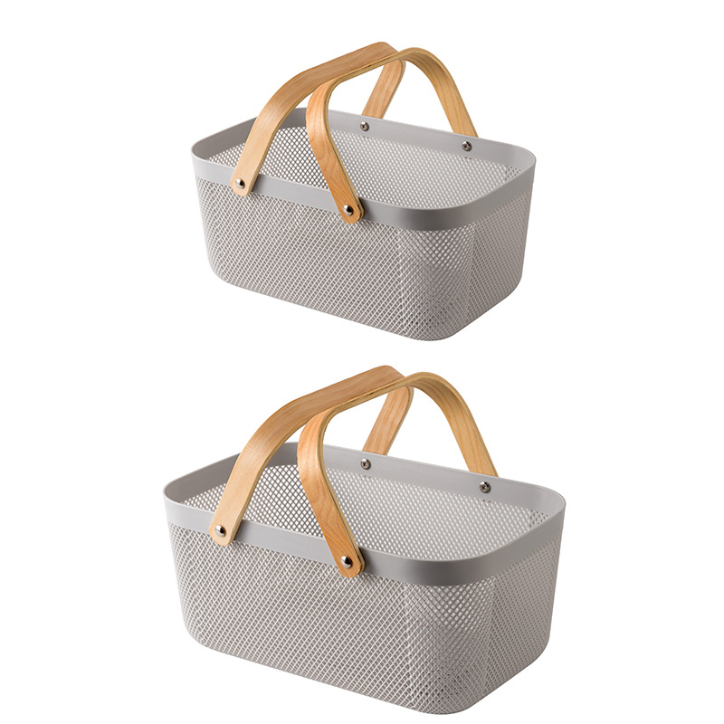 Canasta de almacenamiento portátil Canasta de almacenamiento para el hogar Canasta de almacenamiento de condimentos de cocina Canasta de bocadillos de frutas y verduras Canasta de almacenamiento de baño