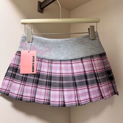 アメリカのレトロなギャルの紋様のスカートの子供の夏の新型の刺繍はファッションの高い腰の百倍のスカートのスカートをつなぎ合わせます。