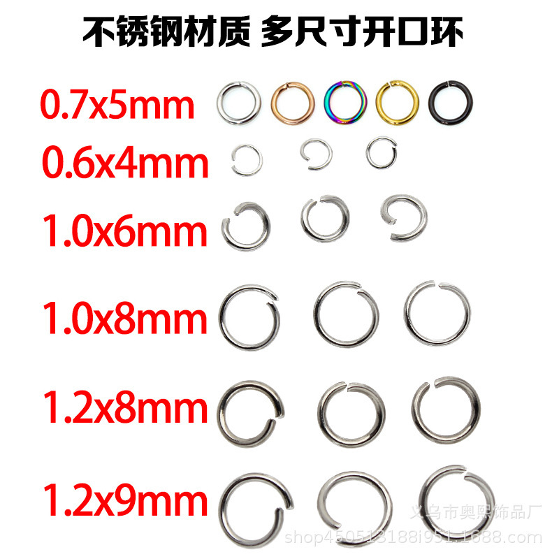 Open Ring Stainless Steel Open Single Ring Bracelet Necklace Handmade Connection O Ring Jump Ring Open Ring diy Jewelry Accessories Open Ring Stainless Steel Open Single Ring Bracelet Necklace Handmade Connection O Ring Jump Ring Open Ring diy Jewelry Accessories