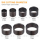 7 pcies/set of cutting round knife mold DIY handmade flower leather bell mold leather hole punch tool