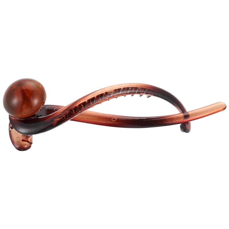 Temperamento simple rana hebilla torsión clip de cabello de perlas de alto nivel clip de cabello de cabeza detrás clip de cabello tocado