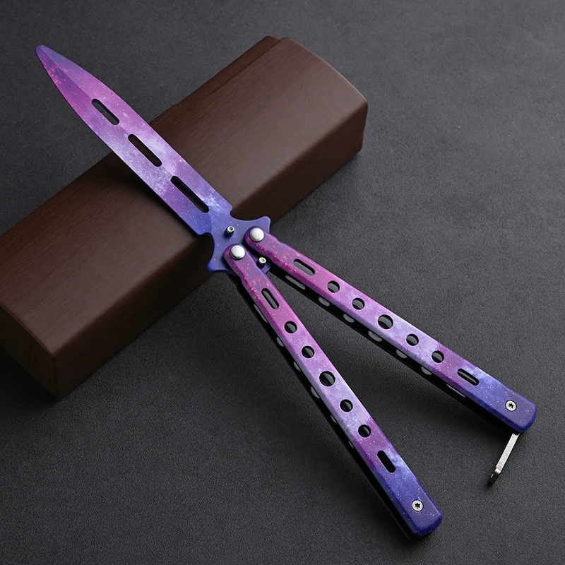 Нож-бабочка для начинающих csgo неоткрытый нож из нержавеющей стали складной нож игрушка упражнения для самообороны