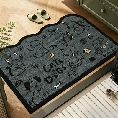 Diatom Mud Floor Mat, Bathroom | Avtomobil döşəmə paspasları - gzn-happy-meow-40x60-cmrecommended-for-bathrooms