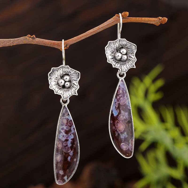 Ethnic enamel drop-shaped