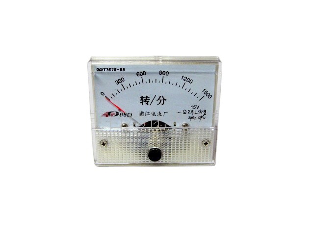 直流电压表 小表头指针机械转速表85C1 15V 1500转/分