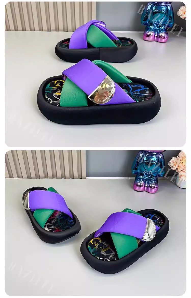 Women's Thick Sole Sandals Height Increasing Casual Platform Slides_voghion.com