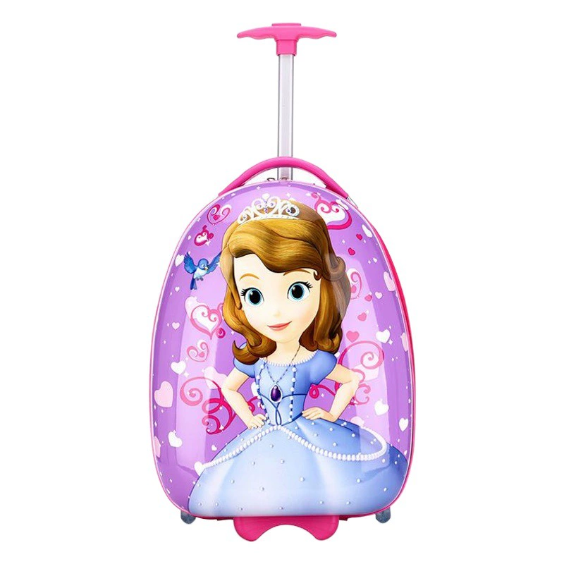 Детский чемодан на колесиках с героями мультфильмов 16inch 18inch Универсальный чемодан на колесиках для мальчиков и девочек, чемодан с логотипом