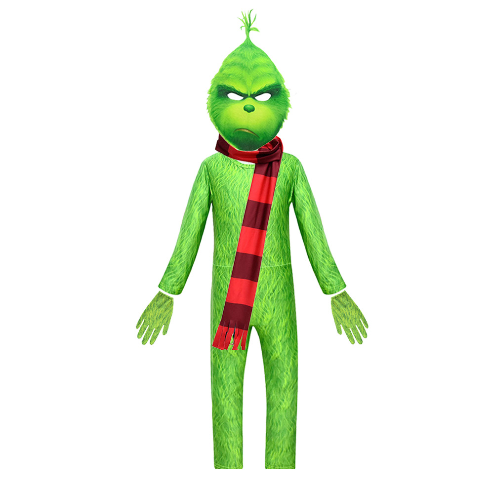 Navidad personalizada Grinch Cosplay The Grinch Niños Jumpsuit Cosplay Chica