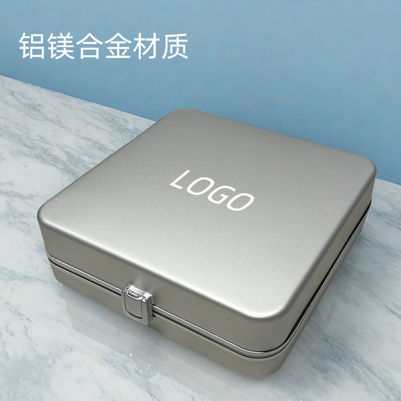 铝镁合金包装盒金属手拿盒麻将美容仪器收纳盒轻奢铝合金礼品盒