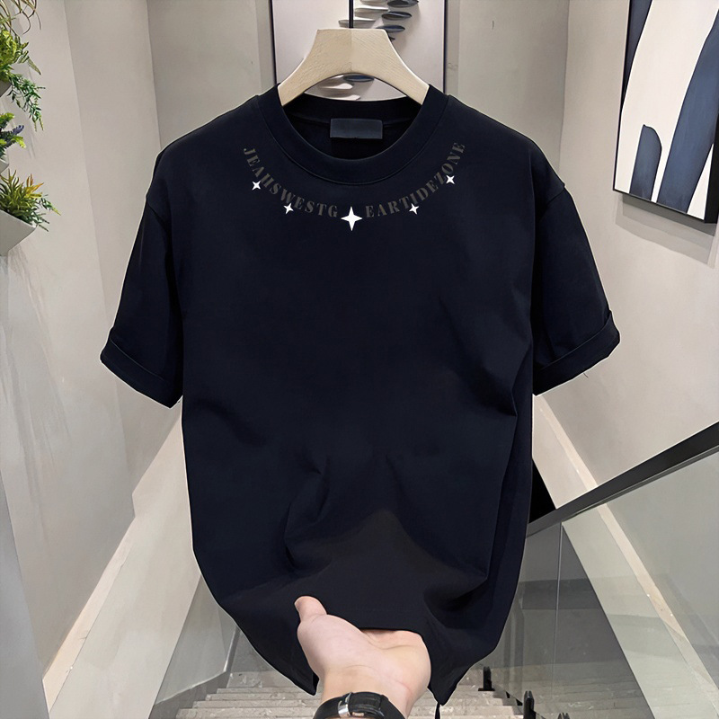 Exclusively for Overseas Wholesale~ Heavyweight Pure Cotton 150kg Short-Sleeve T-Shirt for Men, Summer 2026 Top, National Trend Style for Men and Women, Couple's Wear