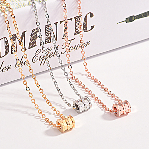 Xiaohongshu's same style 925 silver small waist necklace 18K rose gold Internet celebrity light luxury CNC faceted clavicle chain