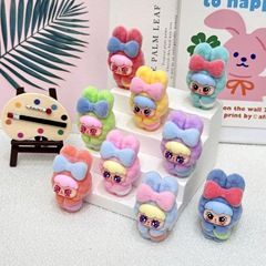可爱植绒旅行小兔 盲袋萌粒diy饰品挂件钥匙扣公仔桌面树脂小摆件