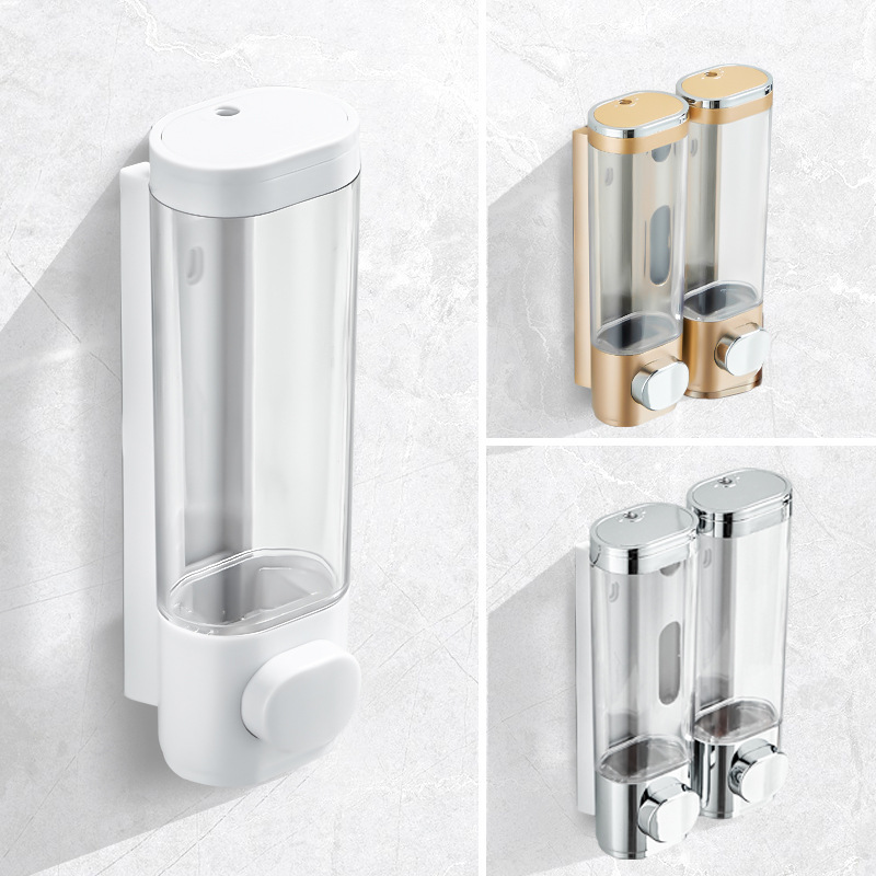 No-punch soap dispenser, hand sanitizer wall-mounted press dispenser bottle, hotel shower gel, shampoo box, wall-mounted