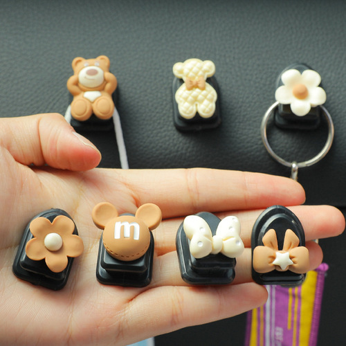 Car hooks, cute cartoon car stickers, multi-functional small hooks, creative car interior mini hooks