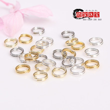 14K包金保色双层开口圈电镀真金手工diy饰品项链收尾连接圈材料