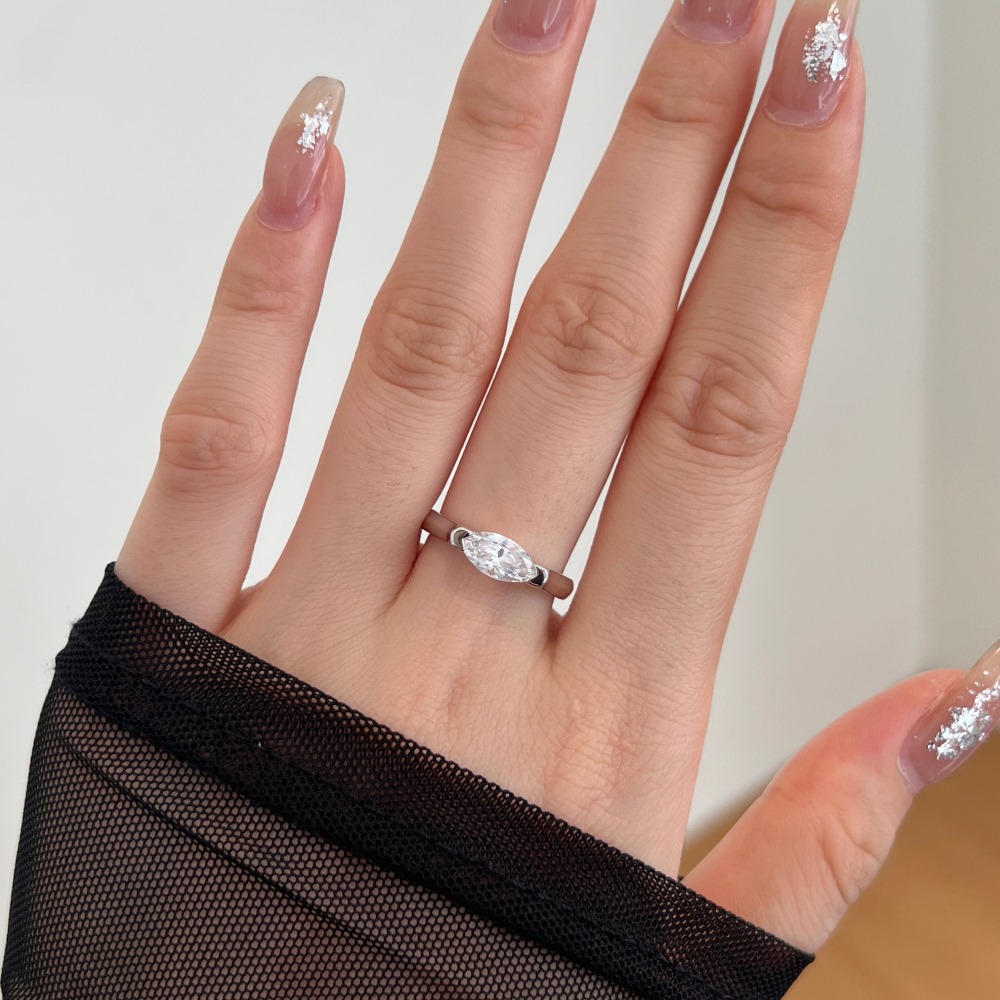 2g Weight Zircon Inlay Material Rings Classification 5, 9 Ring Size Holiday, Daily Occasion 925 Sterling Silver Material Geometric Pattern 2025 Spring and Summer Season Women's Gender Elegant, Simple Style Style 925 Sterling Silver Zircon Geometric Rings 925 Sterling Silver Rings 10