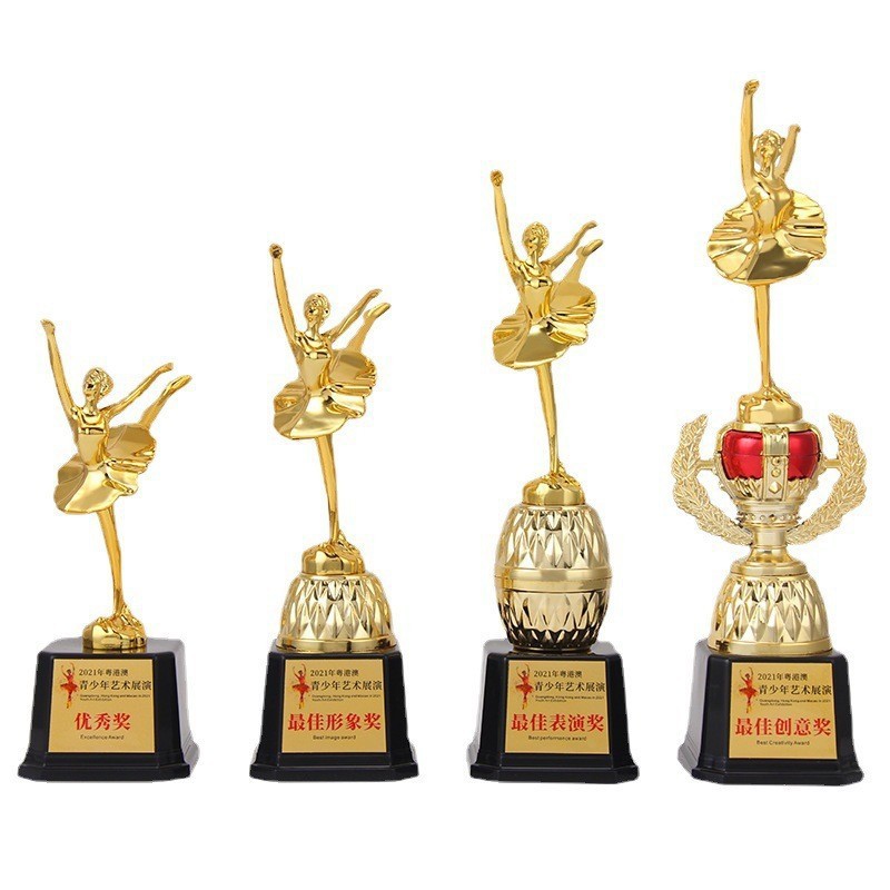 Concurso de danza de plástico pequeño trofeo de baile latino honor trofeo de danza infantil premios creativos al por mayor