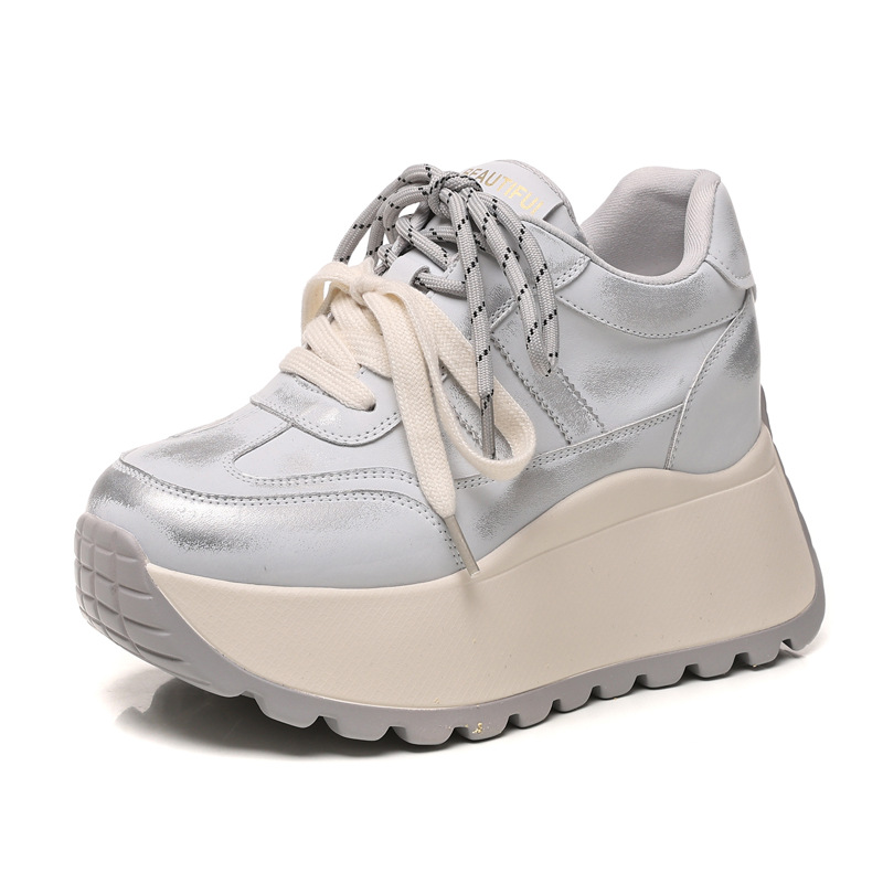 Giày sneaker nữ đế dày phong cách Forrest Gump HC3570 — Màu trắng
