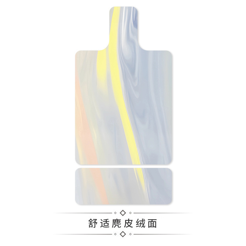 跨境麂皮绒lulu撞色普拉提核心床垫橡胶瑜伽垫吸汗器械印花专用垫|undefined