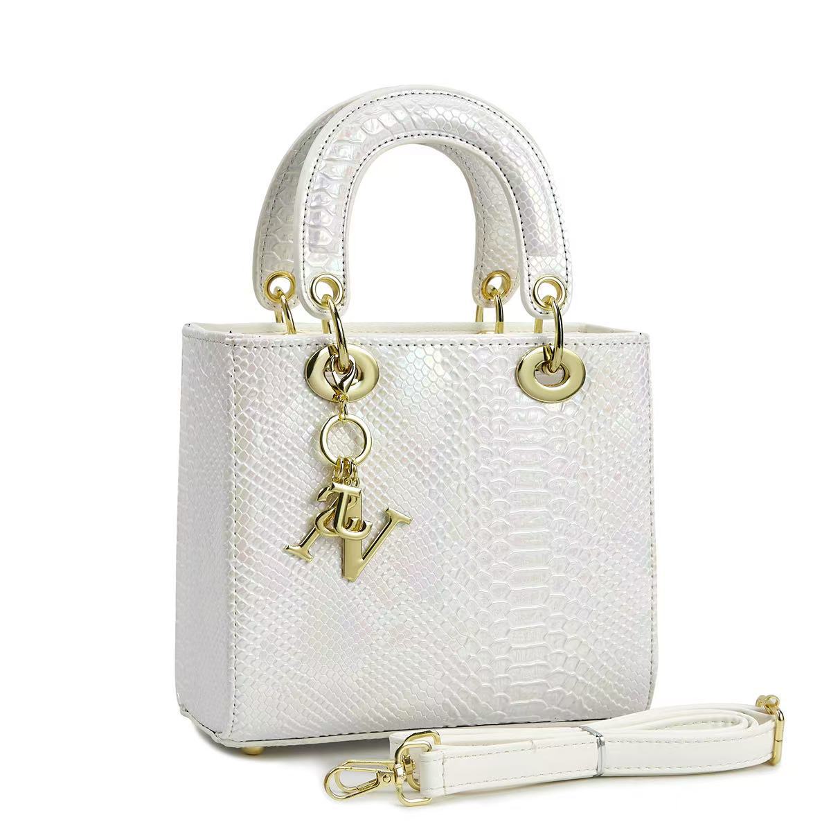 Temperamento de moda cocodrilo bolsos de mano letras colgantes bolsos de hombro casuales diarios bolsos transfronterizos