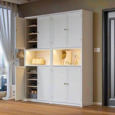 金属鞋柜多功能二合一鞋柜超窄鞋柜大容量鞋橱入户储物柜收纳柜|ms