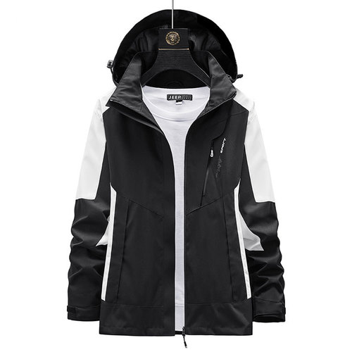 Women's Spring and Autumn Thin Men's Outdoor Fat and Big Waterproof Windproof Jacket Single Layer Outerwear Four Seasons Mountaineering Clothing