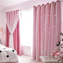 B 29526 Hollow star princess double curtain �ο��ǹ�����˫��