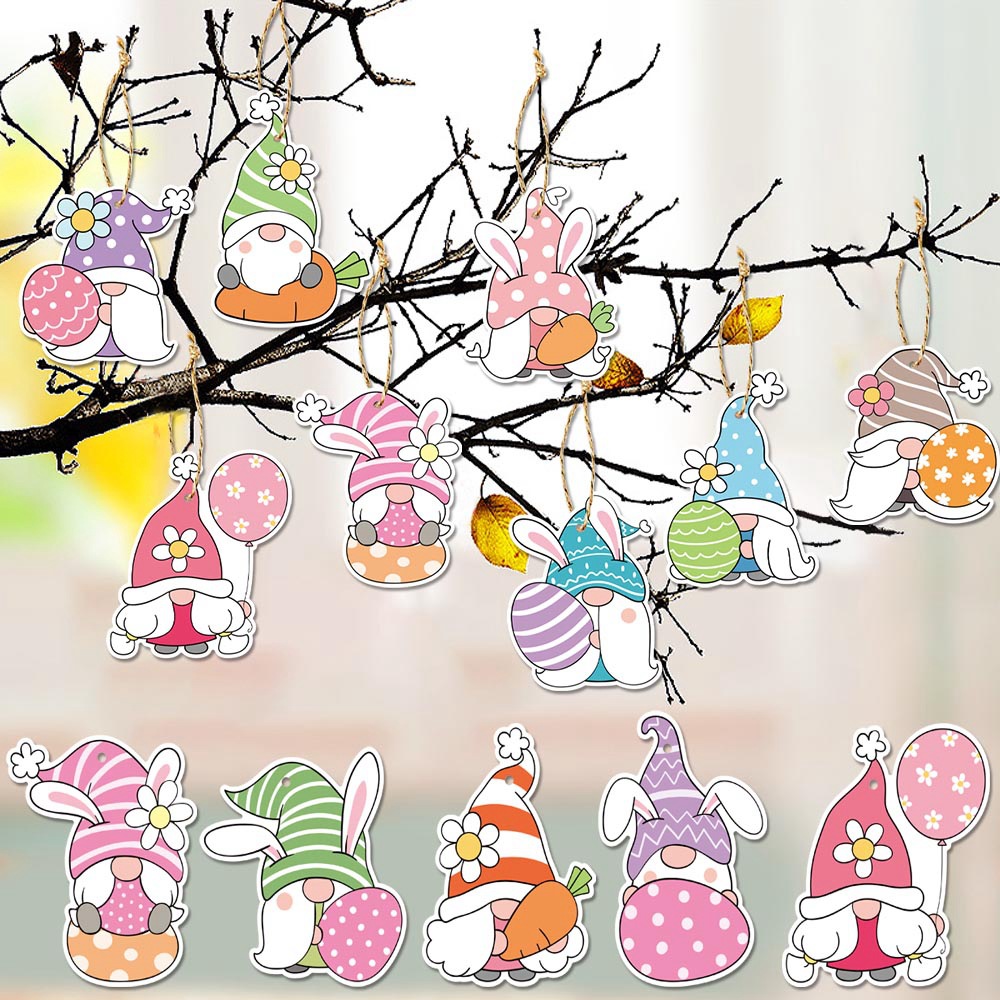 Nuevo producto transfronterizo, decoración de Pascua, colgante con diseño de gnomo, conejo, decoración para fiestas de carnaval, etiqueta colgante