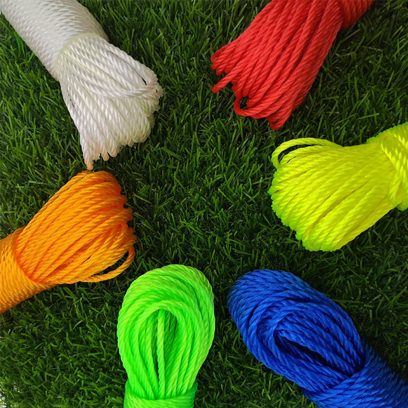 厂家批发彩色多规格尼龙晾衣绳塑料绳加粗晾晒绳PE绳多色彩绳新款