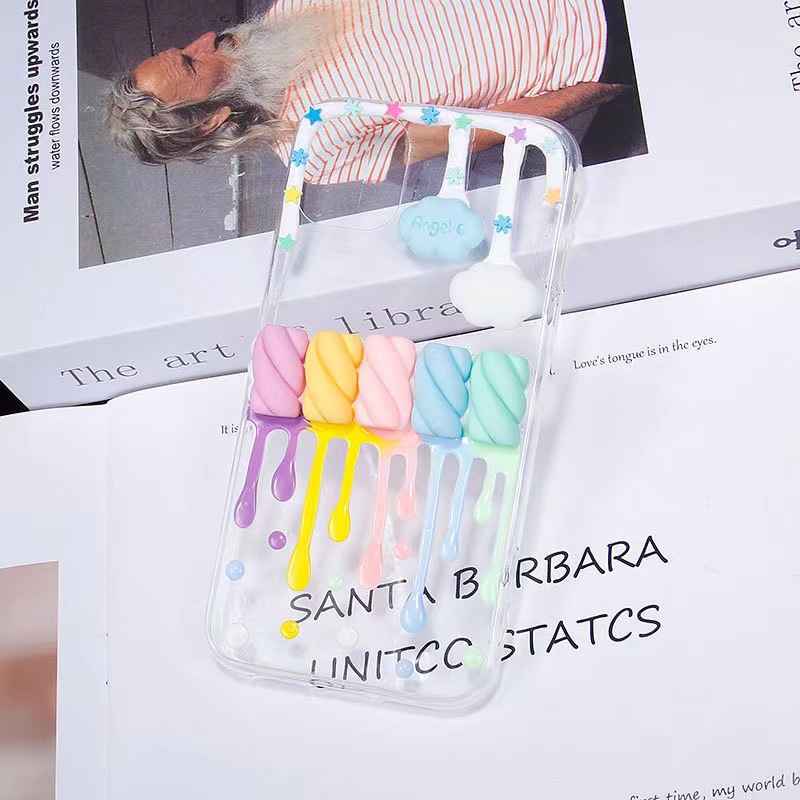 Macarón simulación de algodón diy accesorios de resina al por mayor crema pegamento clip de pelo parche de caso de teléfono móvil venta directa