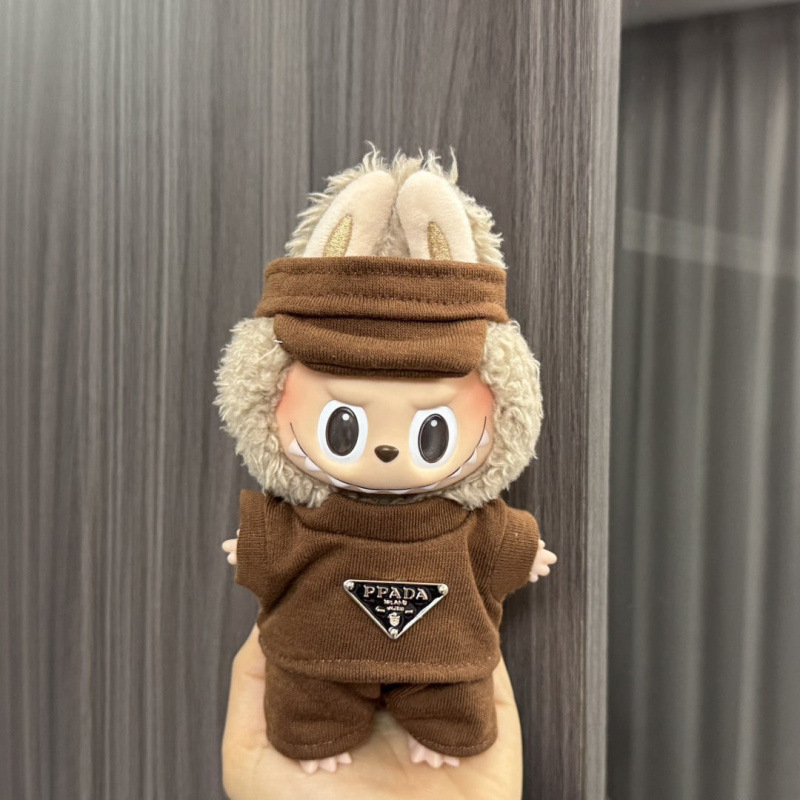 labubu坐坐派对娃衣一二代盲盒用Labubu娃衣拉布布衣服毛绒搪胶脸|undefined