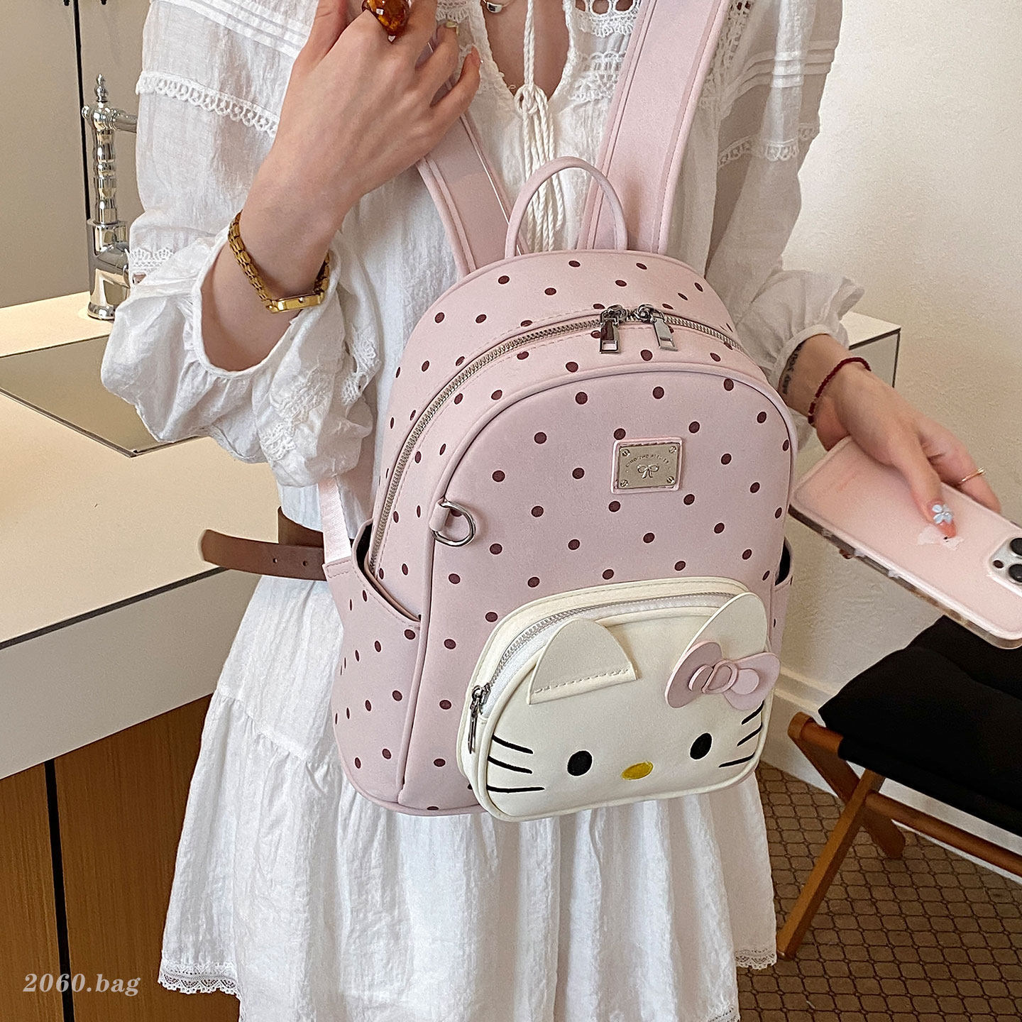 Bolsa de moda de alta capacidad de la universidad, bolsa de mujer, bolsa de viaje, punto de onda, bolsa de ocio de hombro, 2026 sensación de marea, nuevo estilo
