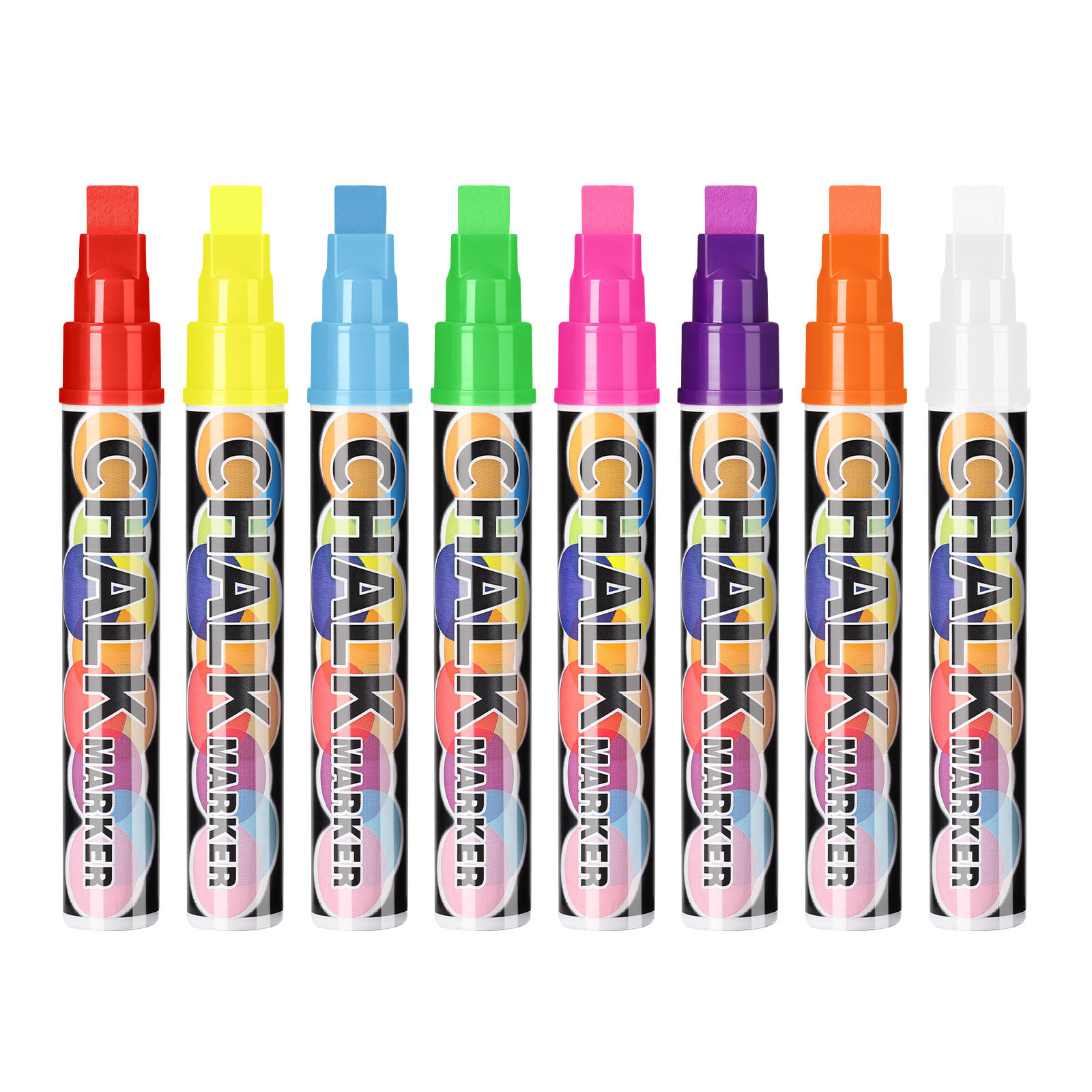 Somic 8 colores tiza líquida 10mm pluma de panel de luz pluma de vidrio de pizarra borrable pluma especial de panel fluorescente LED de color