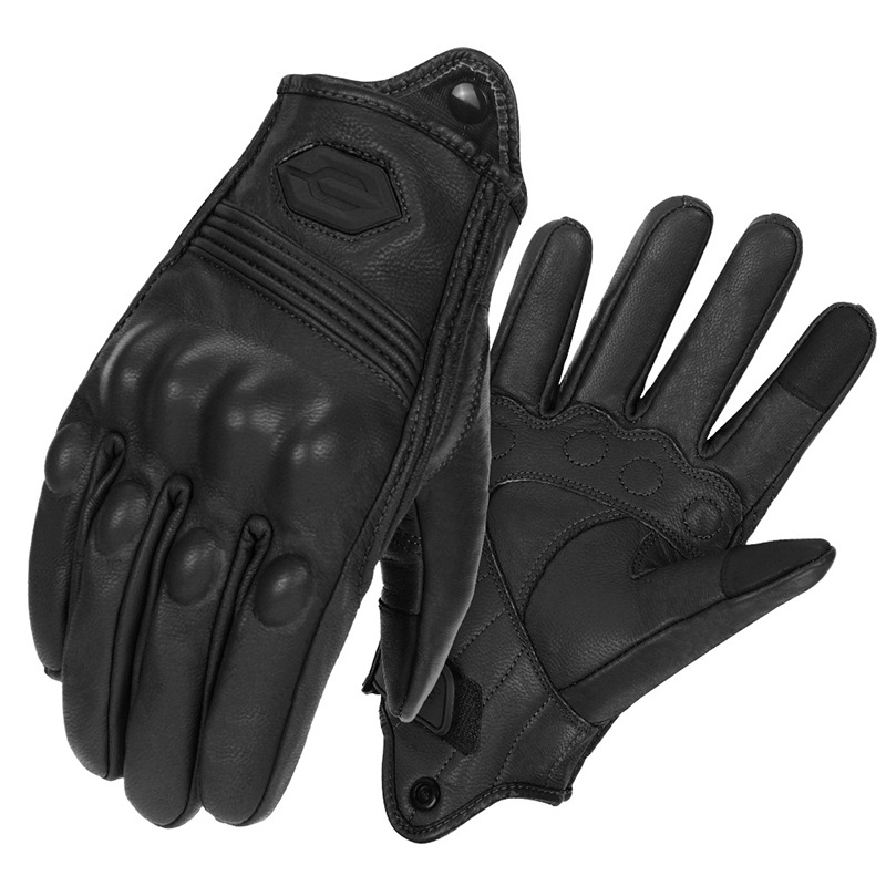Guantes de cuero Guantes de carreras de motos Guantes de ciclismo al aire libre Guantes retro a prueba de viento